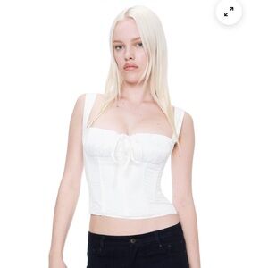 Miaou White Corset Top